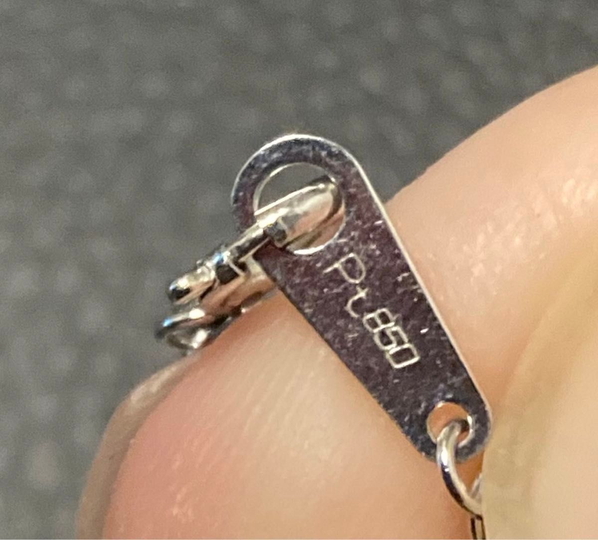 値下げ不可,即ブロック)Pt850 プラチナ ボールチェーンネックレス 約24.4g アクセサリー 貴金属