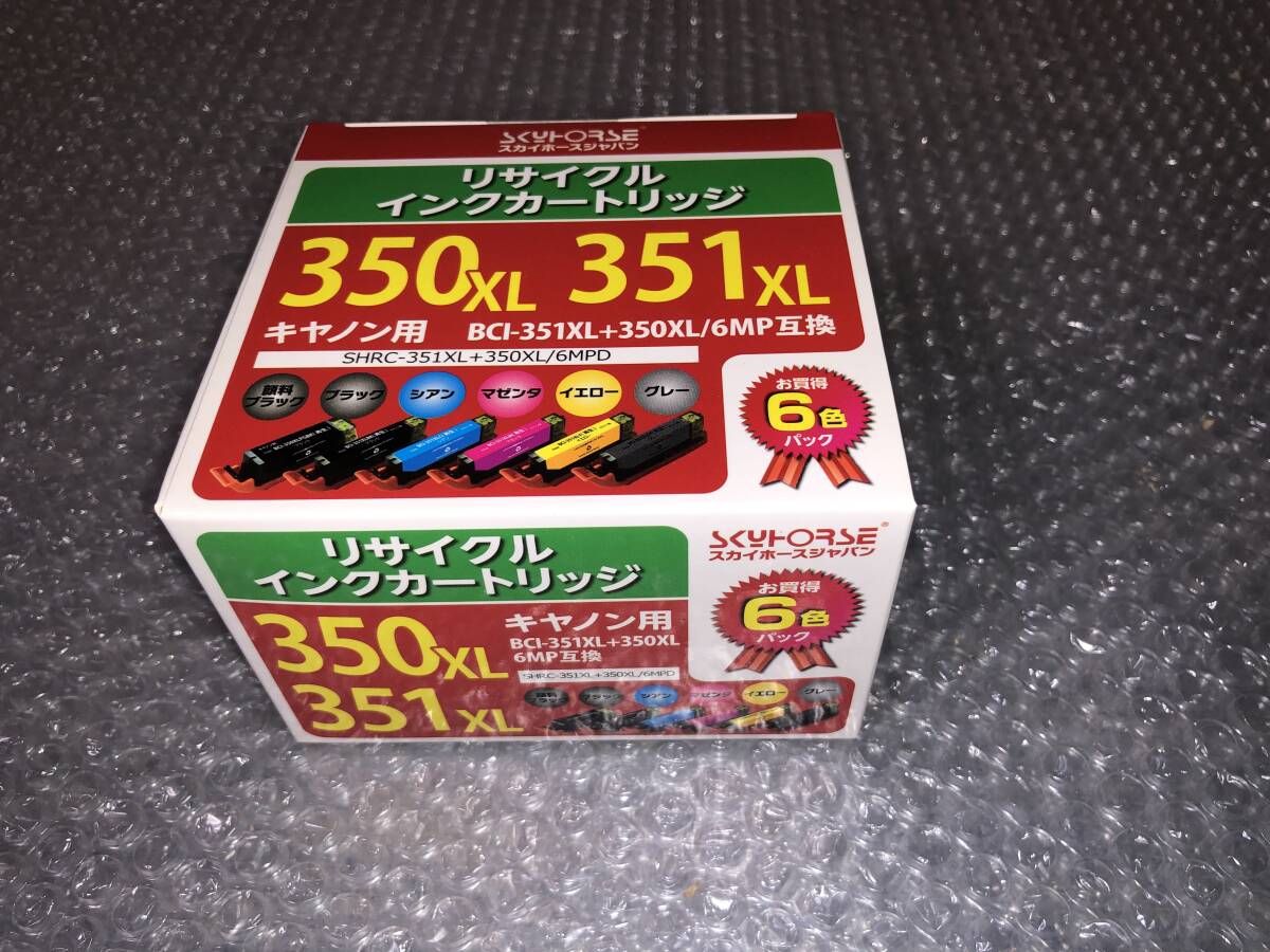 ☆ M873「未使用品／互換性抜群／お得セット」キャノン用BCI -350XL +351XL/6MP互換 リサイクルインクカートリッジ ６色パック ☆