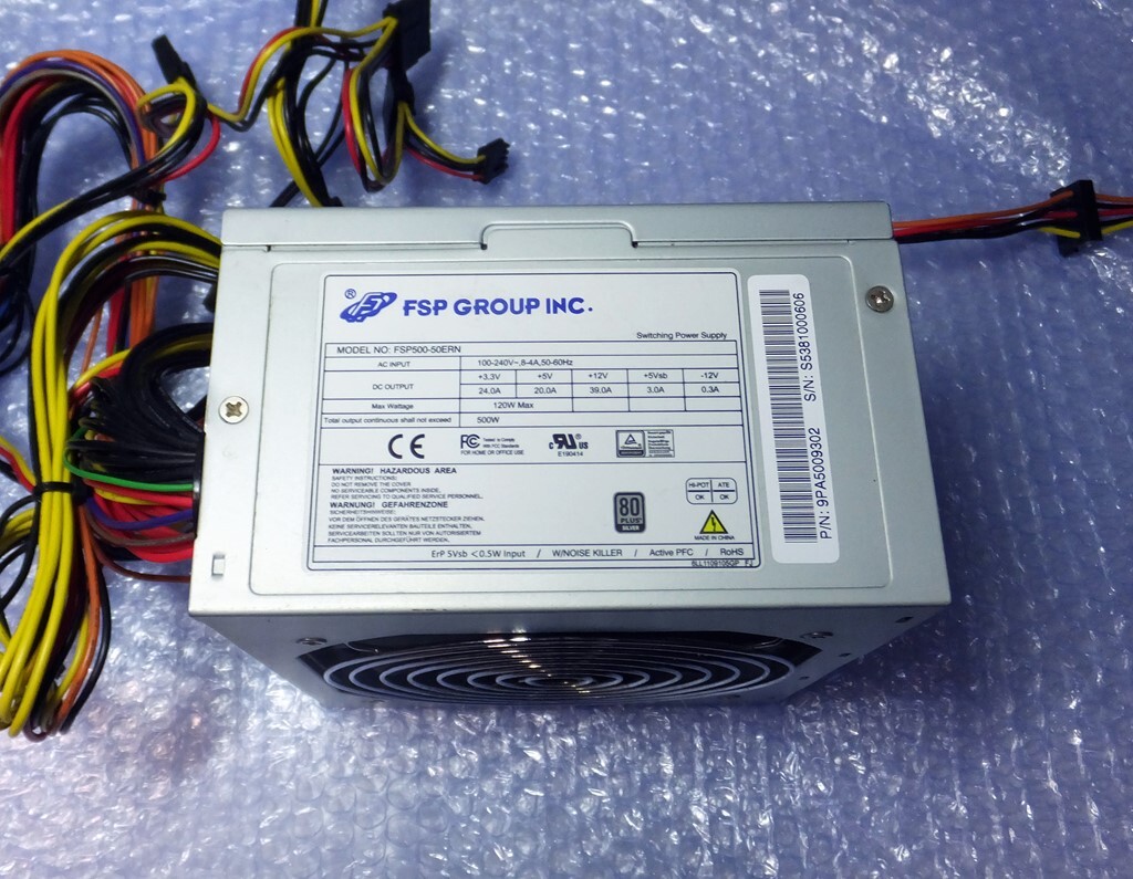 FSP製 FSP500-50ERN 500W 24pin ATX電源 80PLUS Silver_画像2