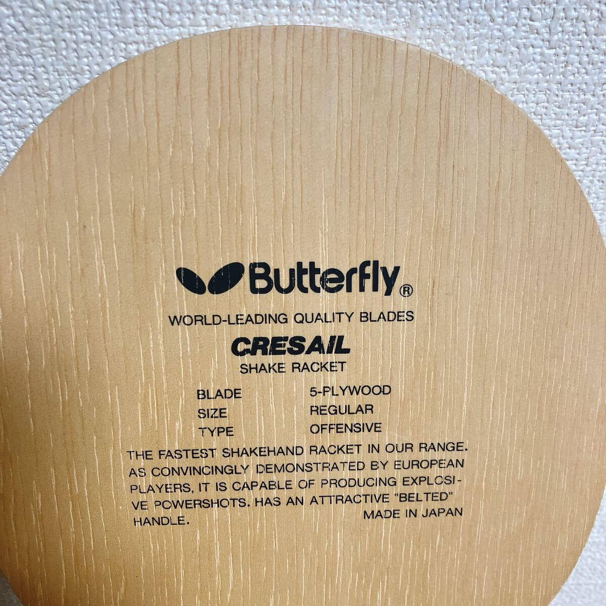 希少 Butterfly CRESAIL FL シェークハンド 卓球ラケット バタフライ ニッタク Nittaku_画像5