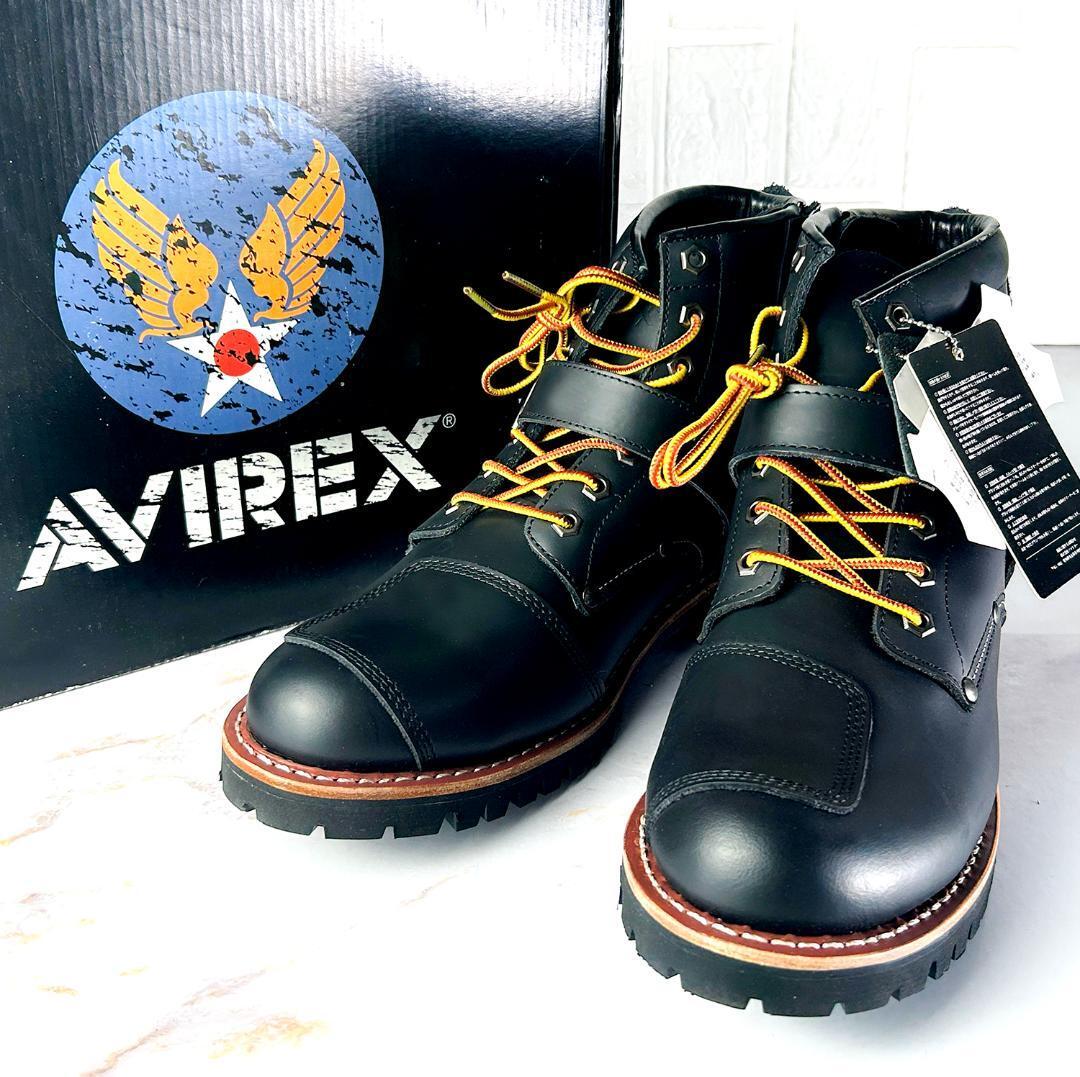 【極美品】AVIREX アヴィレックス　AV2931　タイガー　ブラック　ブーツ　US10(約28cm相当)　箱・タグ付き