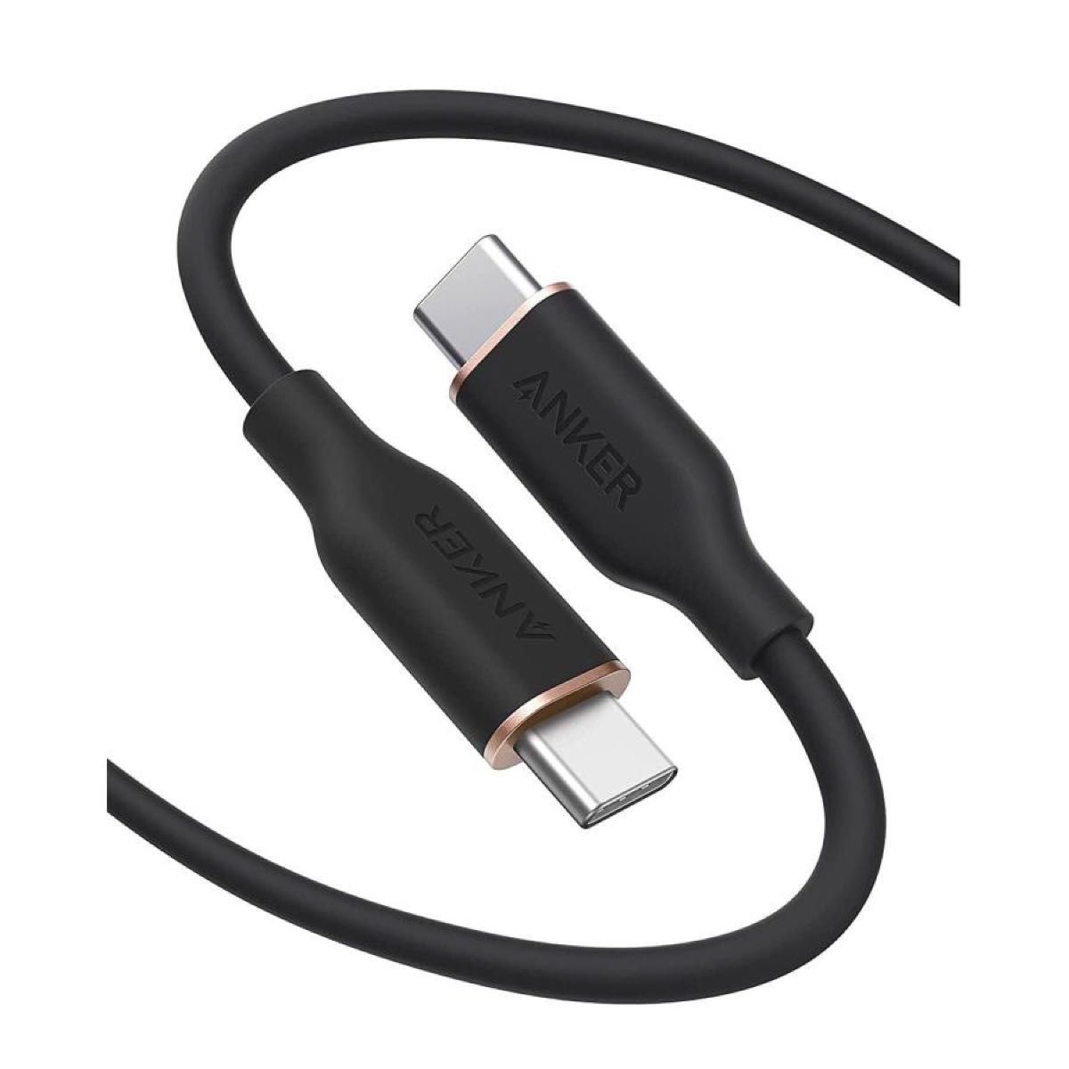 Anker PowerLine III Flow USB-C & USB-C ケーブル USB PD シリコン100W 1.8m