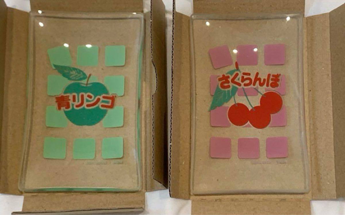 一番くじ おもひでの駄菓子屋さん B賞 プレートセット さくらんぼ　りんご