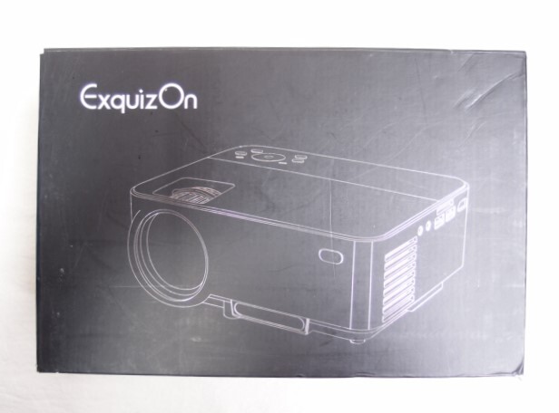 美中古 ExquizOn T5 ミニプロジェクター LED 1800ルーメン / 小型プロジェクター ホームシアター 1080P HD _画像7