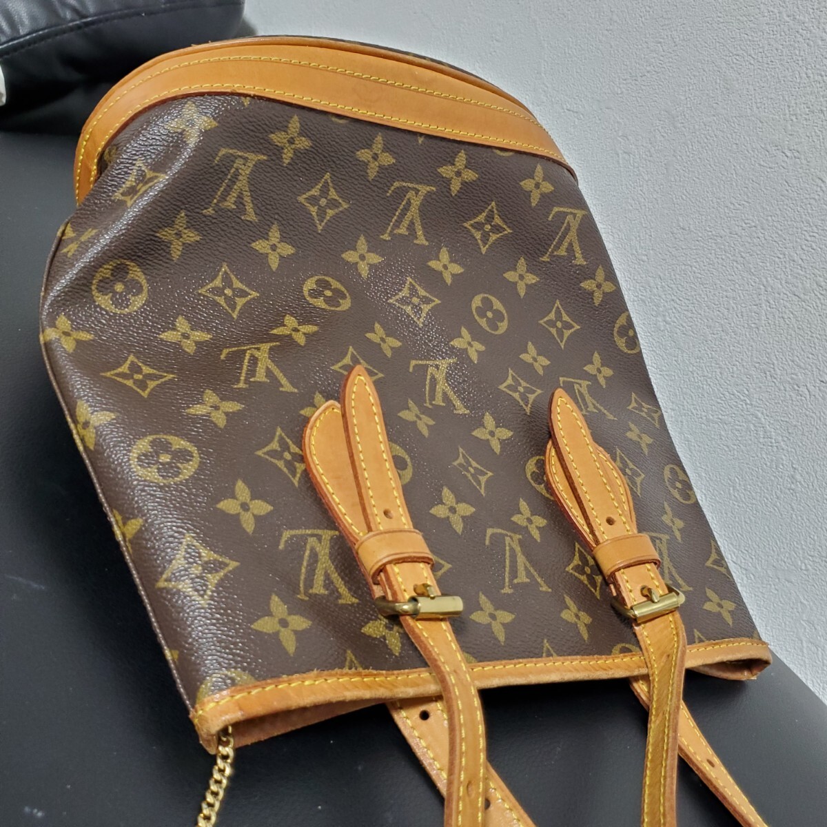 1円～LOUIS VUITTON ルイヴィトン モノグラム バケットPM バケット23 ショルダーバッグ トートバッグ ポーチなし M42238 931_画像4