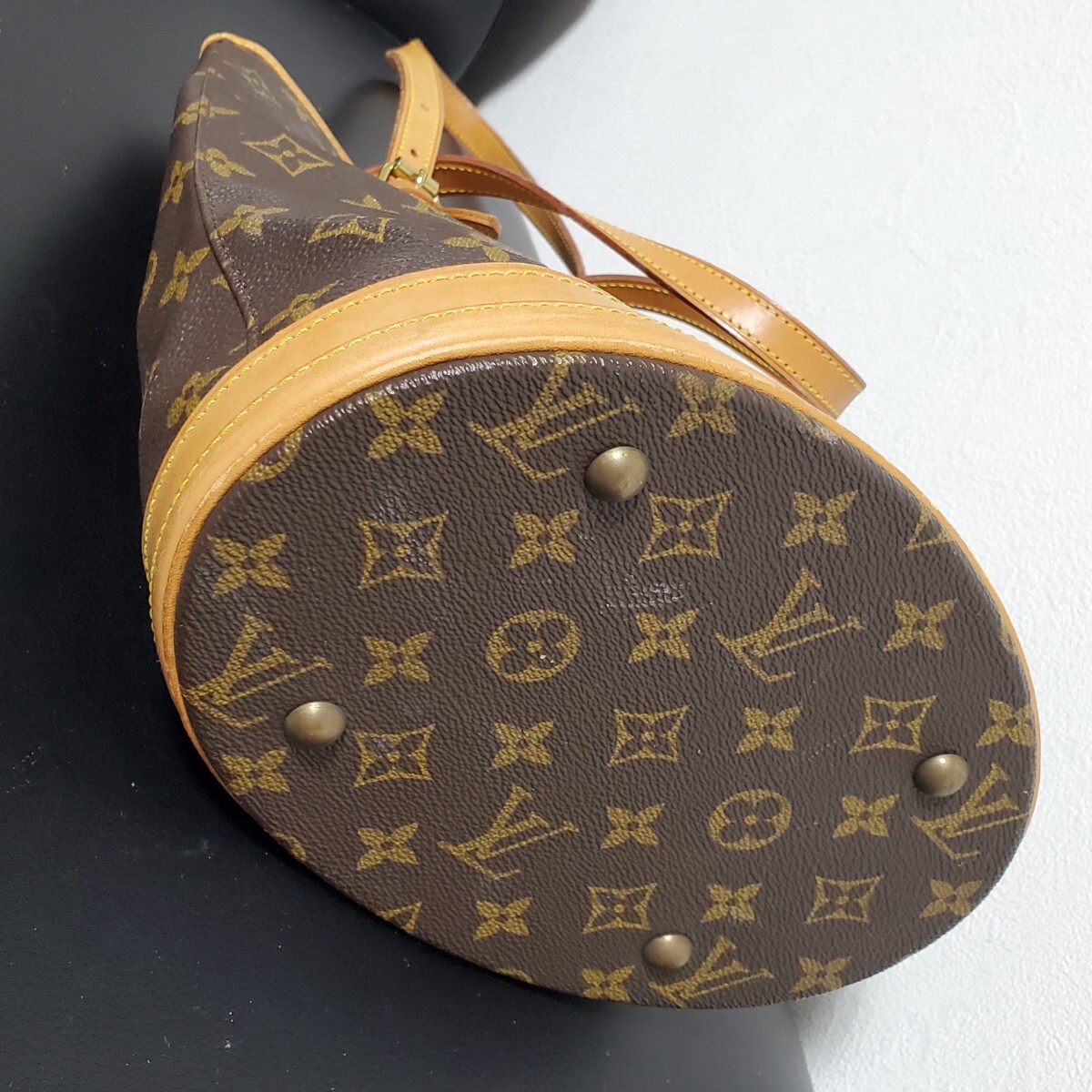 1円～LOUIS VUITTON ルイヴィトン モノグラム プチバケット ショルダーバッグ トートバッグ ポーチ付き M42238 934_画像3