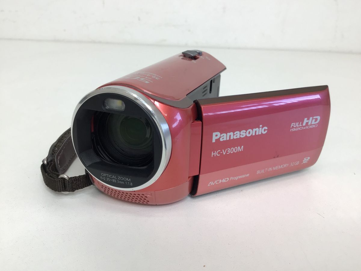 ●営KW788-60　Panasonic パナソニック デジタルハイビジョン ビデオカメラ HC-V300M f2.35～89.3㎜ 1:1.8 12年製 バッテリー VW-VBK180_画像1