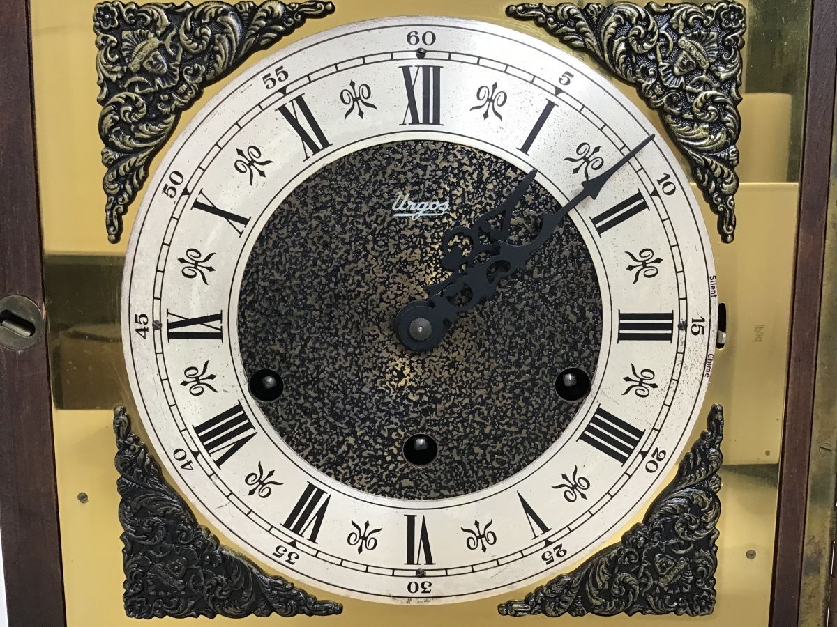 ●営SA541-100 【動作確認済み】 Urgos ウルゴス チャイム 時刻 置き時計 時計 インテリア アナログの画像9