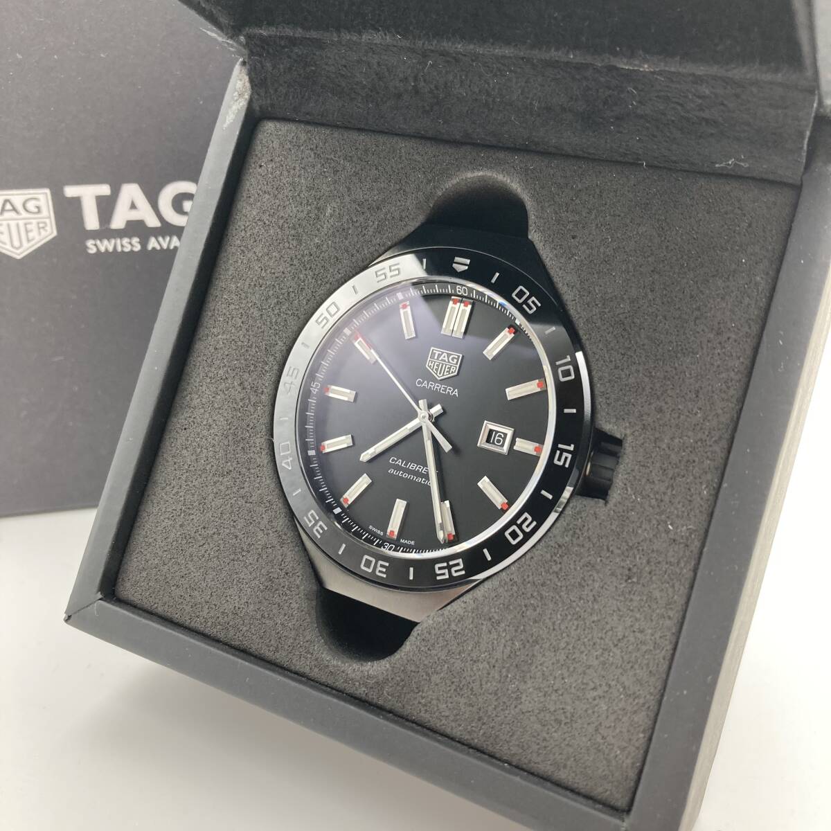 1円 稼働品 TAGHeuer タグホイヤー カレラ キャリバー5 モジュラー45 コネクテッド AWBF2A80 自動巻き 腕時計 セラミックベゼル RR0100_画像2