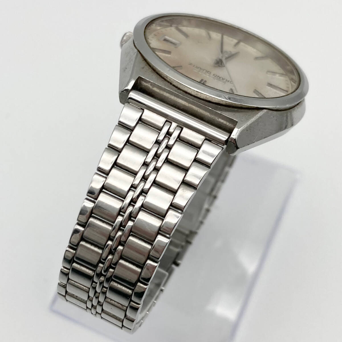 稼働品 SEIKO GRAND QUARTZ セイコー グランドクォーツ 4842-8110 デイト メンズ 腕時計 ヴィンテージ 白文字盤 SA0012_画像5