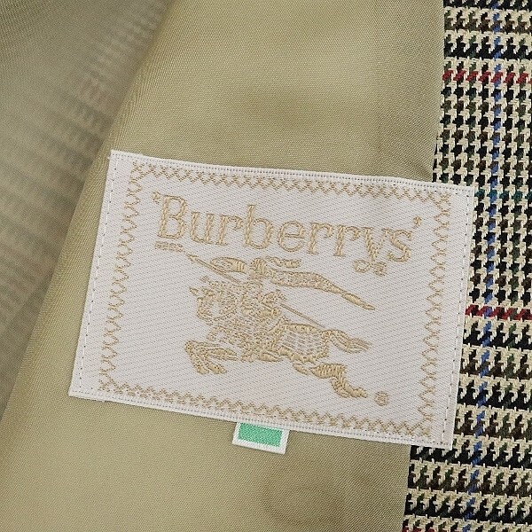 ヴィンテージ◆BURBERRYS バーバリー シルク混 グレンチェック柄 ダブル ジャケット 9AR_画像5