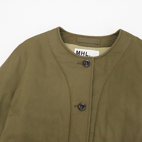 ◇MHL. マーガレットハウエル DRY COTTON TWILL ノーカラー 中綿 ◇MHL. マーガレットハウエル DRY COTTON TWILL ノーカラー 中綿