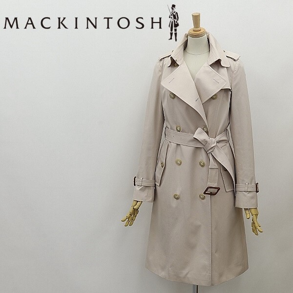 *MACKINTOSH LONDON Macintosh London в клетку шерсть подкладка есть хлопок тренчкот свет бежевый 38