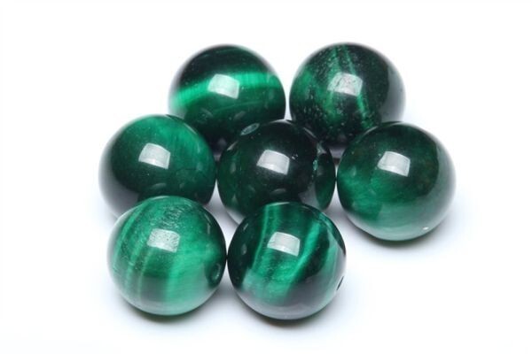 [EasternStar] international shipping 7A green Tiger I Green Tiger Eye. eyes stone . eye stone sphere size 10mm 1 ream sale length approximately 40cm