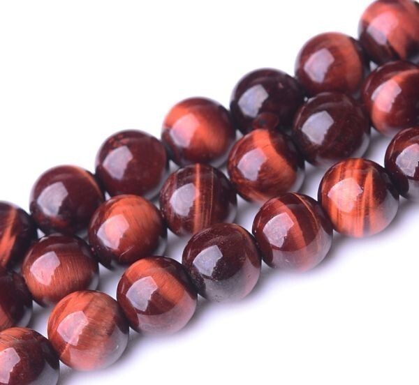 [EasternStar] 海外発送 7A レッド タイガーアイ Red Tiger Eye 虎目石 虎眼石 玉サイズ3mm 1連売り 長さ約40cm_画像1