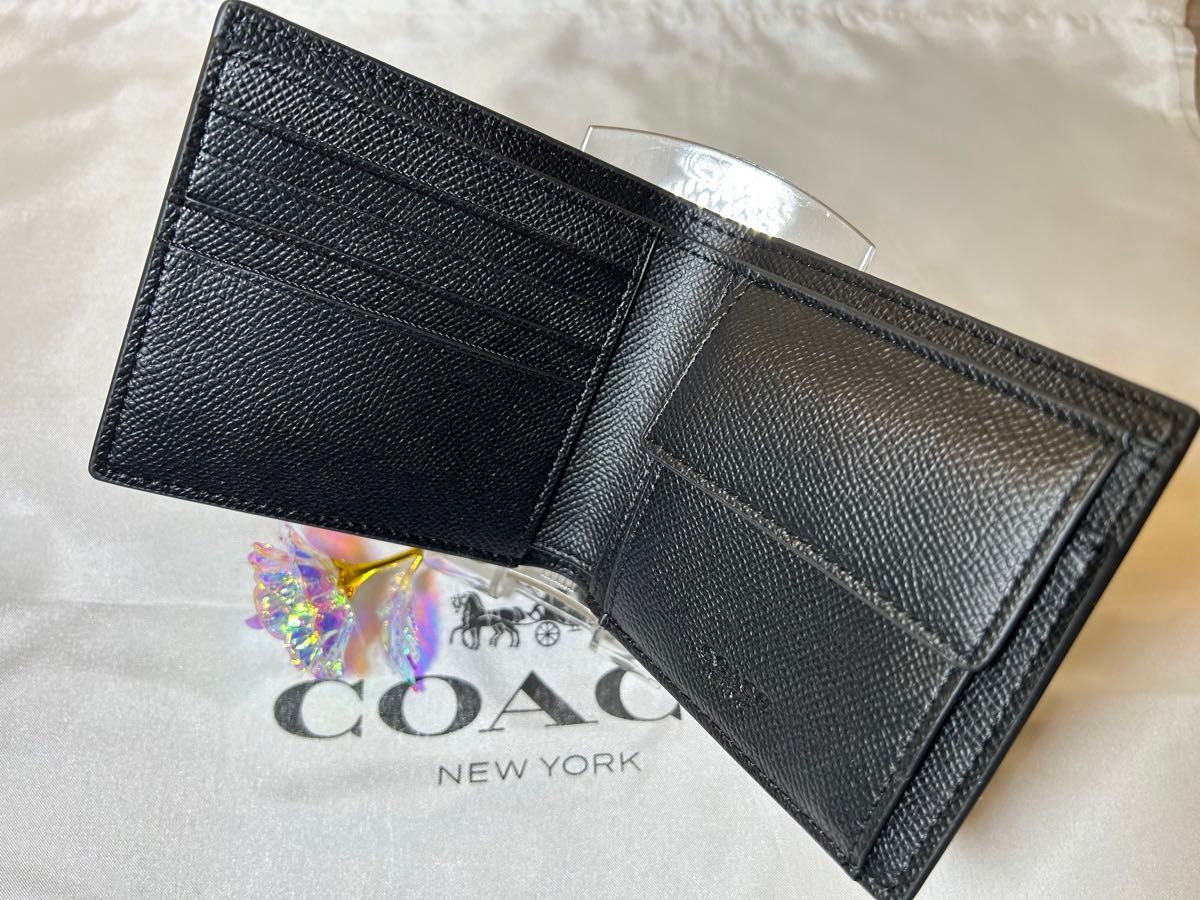 COACH 二つ折り財布 CJ883 ブラック