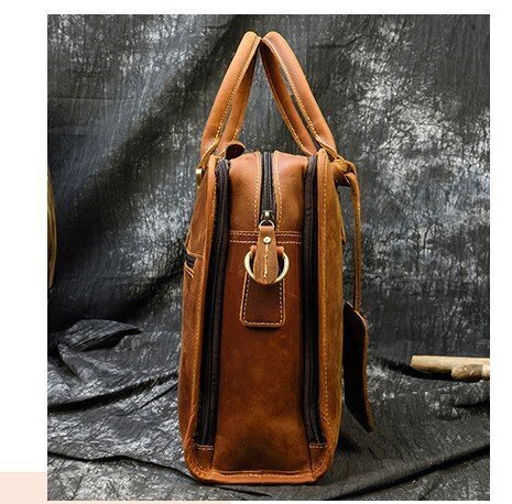  popular beautiful goods * business bag men's original leather high capacity briefcase leather commuting bag tote bag handbag bag shoulder bag 