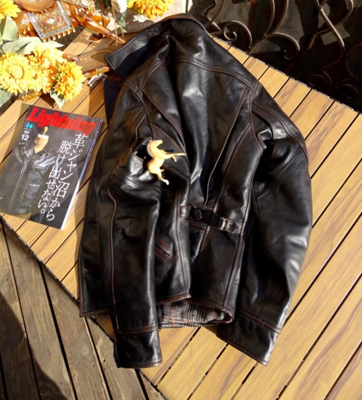  high quality rider's jacket horse leather Horse Hyde leather jacket leather jacket original leather Single Rider's men's fashion 