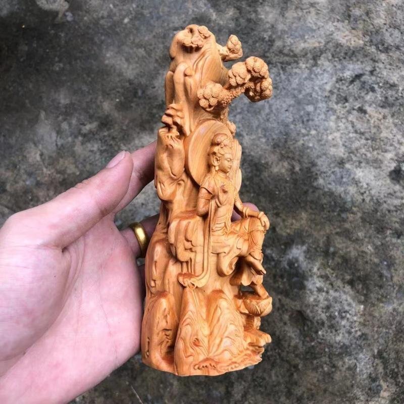  new work free . sound bodhisattva finest quality carving Buddhism handicraft total Buxus microphylla material tree carving Buddhism ... finishing goods 