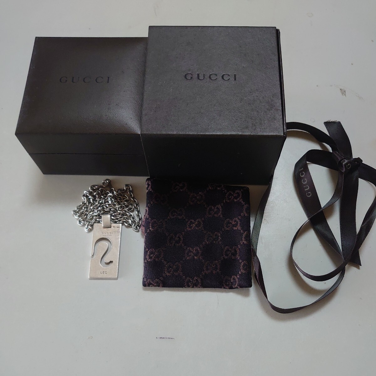 GUCCI グッチ しし座 ネックレス ジャンク品の画像3