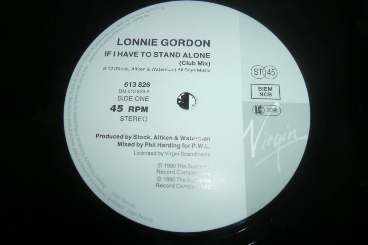  12” LONNIE GORDON // IF I HAVE TO STAND ALONE ( CLUB MIX )の画像4