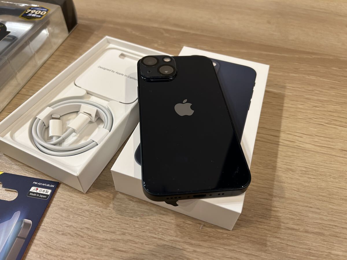 超美品■iPhone13mini 128GB■SIMフリーApple ミッドナイトバッテリー96% midnight おまけ付(ガラス保護シート、ケース、背面保護)アップル