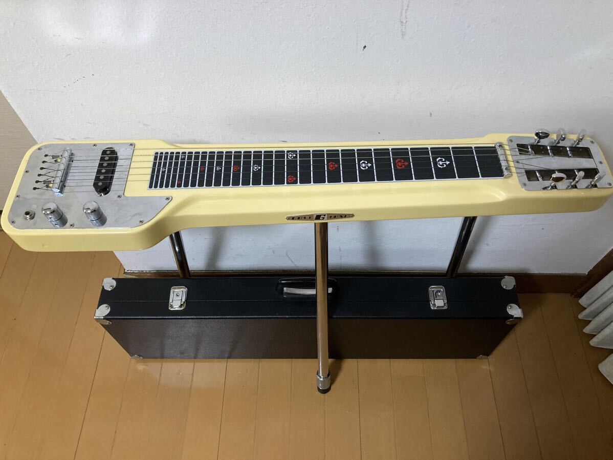 GUYATONE グヤ6弦スチールギター　スタンド、ケース付