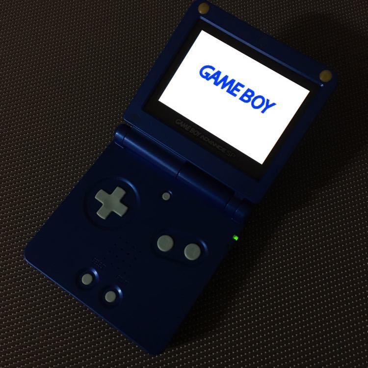  exterior rare color lock man blue * original exterior *GBA SP AGS-101 specification * Game Boy Advance SP backlight liquid crystal replaced body 