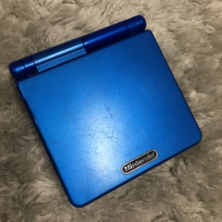  exterior rare color lock man blue * original exterior *GBA SP AGS-101 specification * Game Boy Advance SP backlight liquid crystal replaced body 