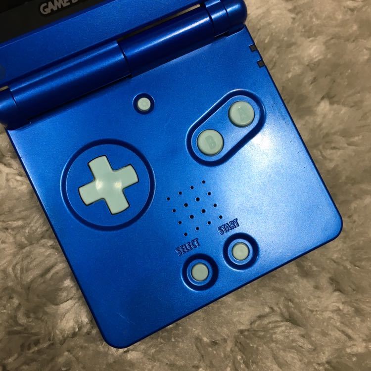  exterior rare color lock man blue * original exterior *GBA SP AGS-101 specification * Game Boy Advance SP backlight liquid crystal replaced body 