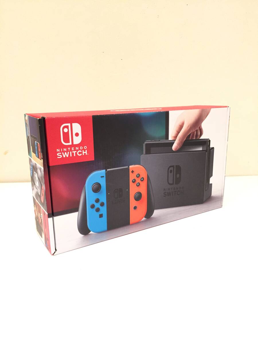 【中古品】Nintendo Switch ニンテンドー スイッチ 旧型 本体 Joy-Con(L) ネオンブルー/(R) ネオンレッド (HAC-S-KABAA) 動作確認済み