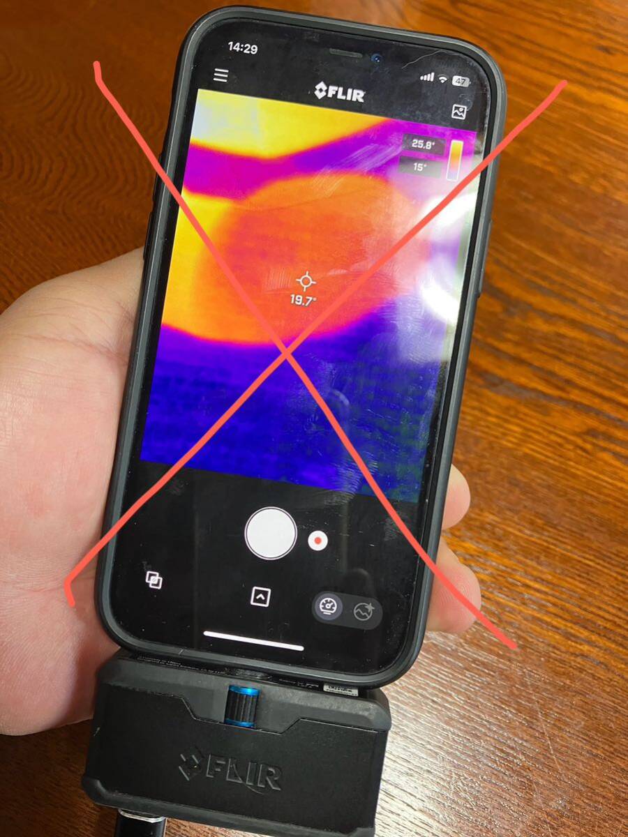 【難あり】【バッテリーNG】FLIR フリアー【 国内正規品】iPhone/iPad用 FLIR ONE Pro 赤外線サーモグラフィー 品番:435-0006-03★ _画像2