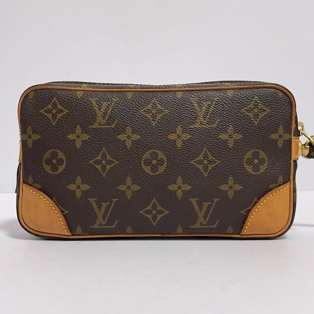 1円 ◎ LOUIS VUITTON ルイヴィトン マルリードラゴンヌPM モノグラム セカンドバッグ クラッチバッグ ポーチ ブラウン系 TH0952 _画像3