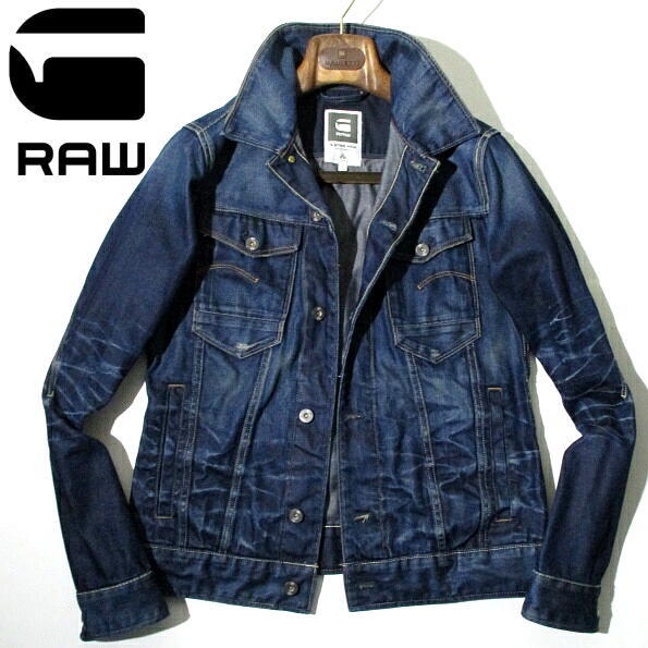 定価26400円▼ 春物 G-STAR RAW　ARC 3D JKT　デニムジャケット　Gジャン　ヴィンテージ加工 ブルー M ジースターロウ　Gスター　ハチノス_画像1