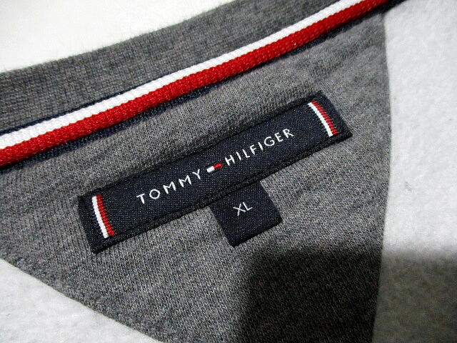 美品▼ トミーヒルフィガー　クルーネック　スウェット　フラッグロゴ 刺繍　グレー　XLサイズ　TOMMY HILFIGER　トレーナー　スエット_画像6