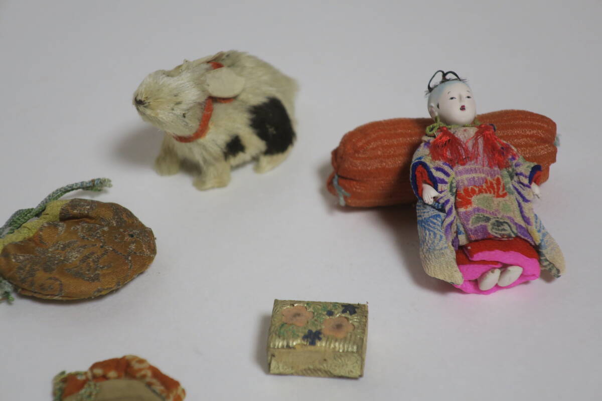 江戸～明治の芥子玩具 毛植細工 市松人形 七澤屋 雛道具 雛人形 日本人形の画像2