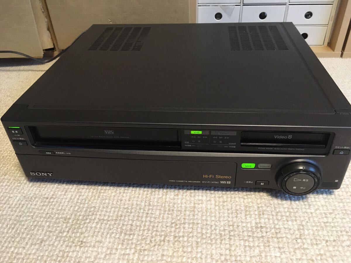 ソニー VHS hi8 ビデオデッキ WV-F1 ジャンク品_画像1