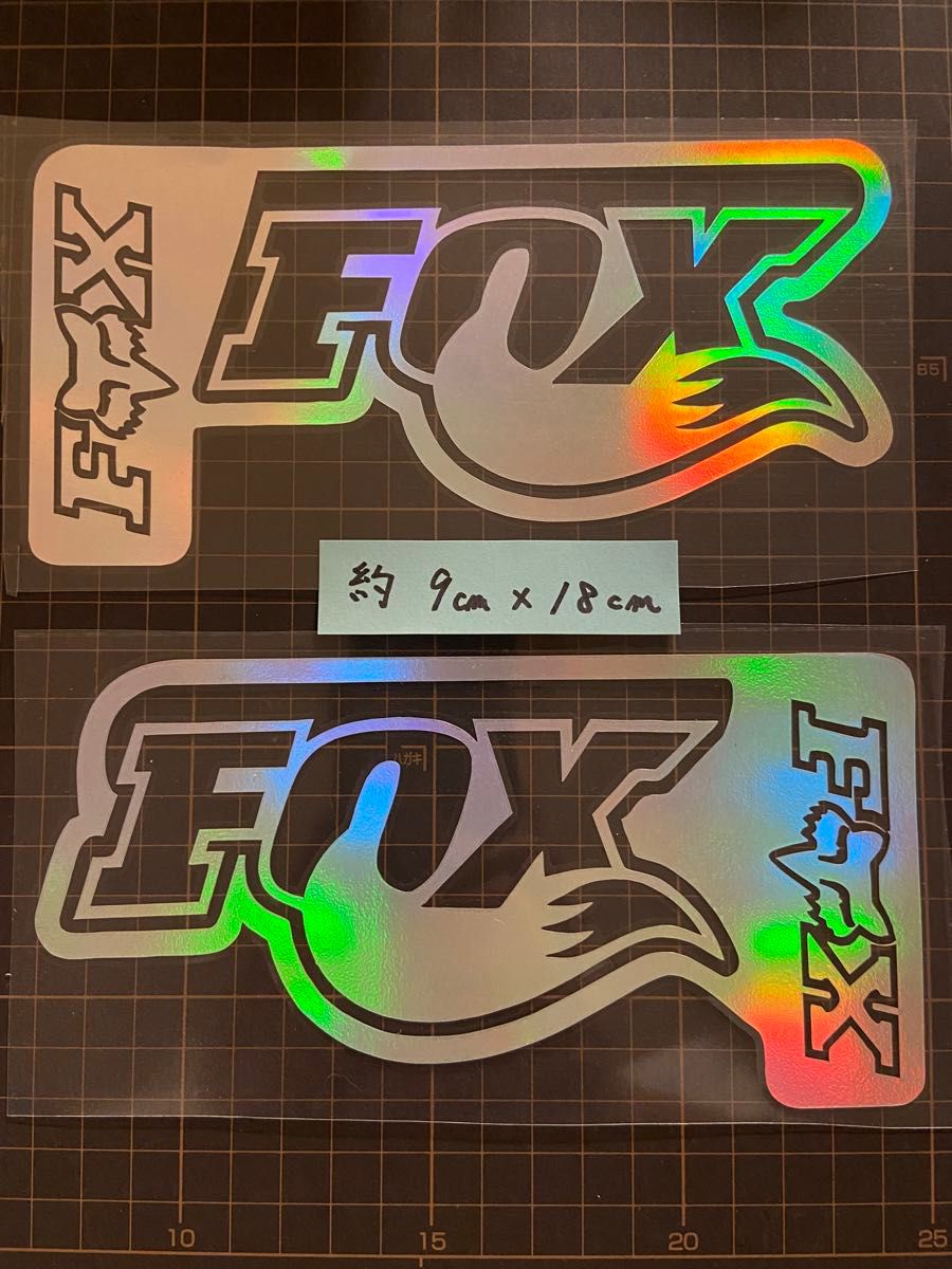 FOX フロントフォーク 左右セット 2枚組 フォックス プリズムステッカー