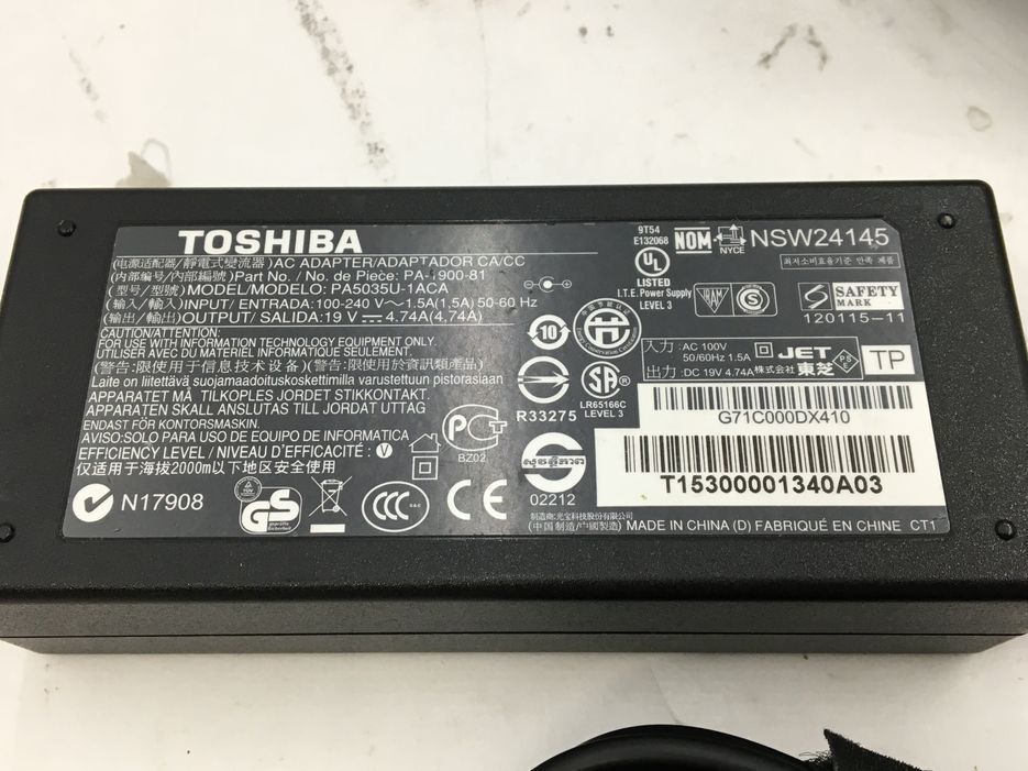 TOSHIBA/ノート/SSHD 1000GB/第4世代Core i7/メモリ8GB/WEBカメラ有/OS無-240126000761504_付属品 1