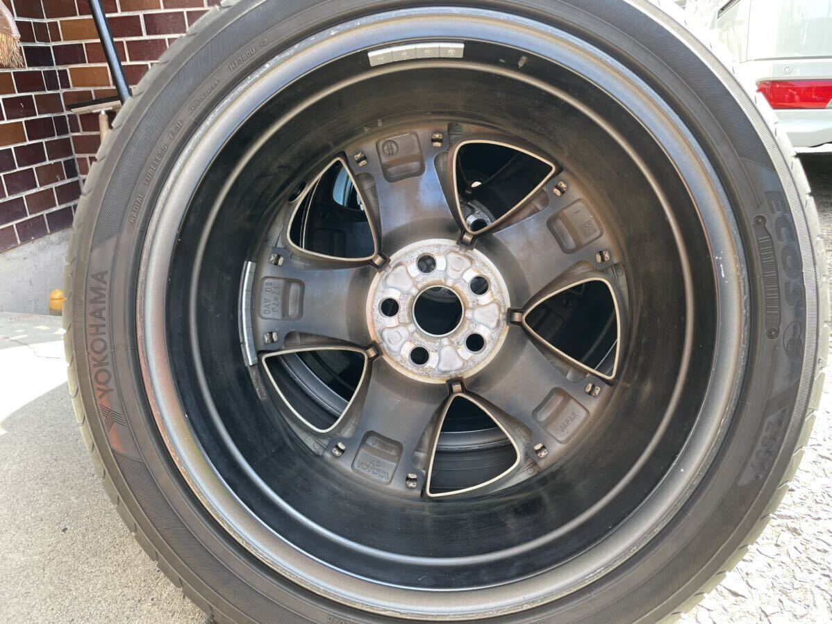 即決 美品? トヨタ純正 プリウス 後期 バリ山 215/45R17 ヨコハマ 19年 17インチ 7J ＋50 100 5H 4本セット ウイッシュ・カローラに?_画像7