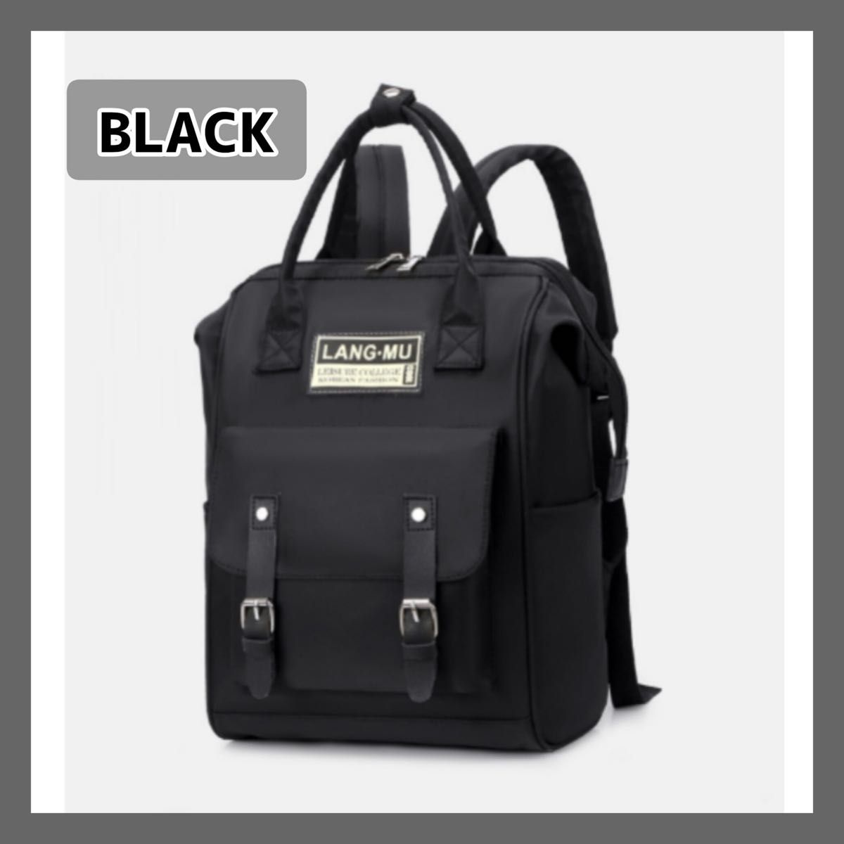 マザーズリュック　ブラック　A359　大容量　黒 ファッションバッグ リュックサック バックパック