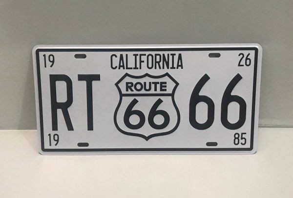 K109 新品●３枚セット アメリカ雑貨 ROUTE66 ナンバープレート型 ブリキ看板 おしゃれ かっこいい インテリアに ビンテージ レトロ_画像3