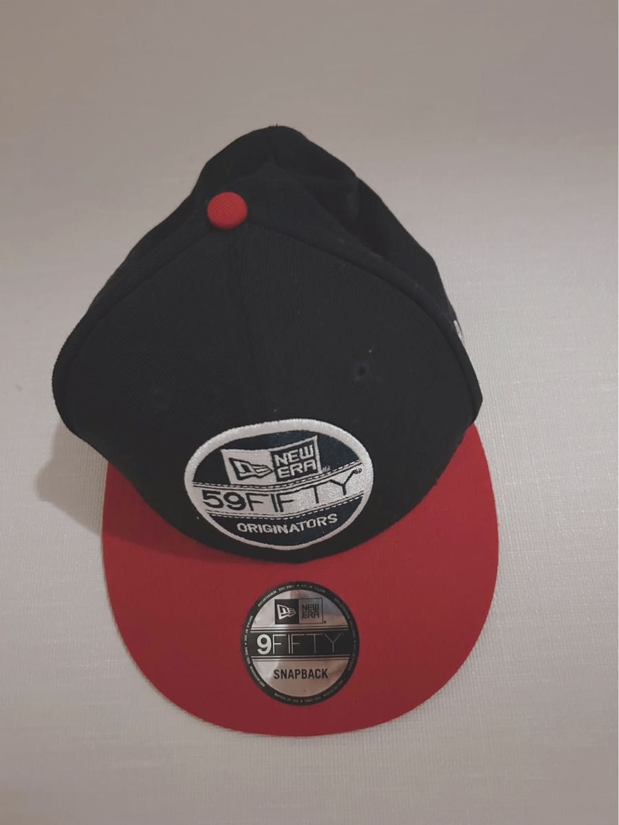 ニューエラ 950 スナップバック キャップ バイザーステッカー ロゴ ネイビー キャップ ニューエラ 帽子 ワッペン