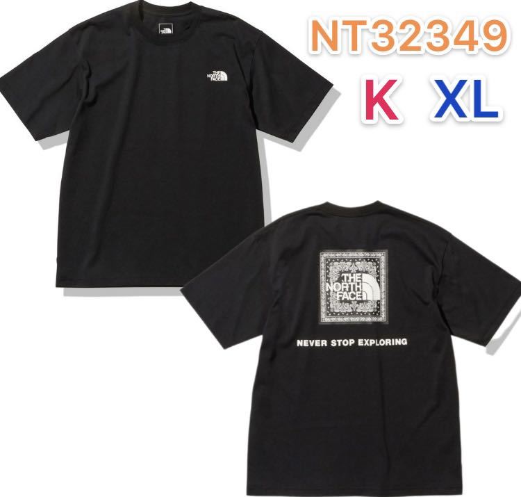 ノースフェイス NT32349 XL K ショートスリーブバンダナスクエアロゴテ 半袖Tシャツ _画像1