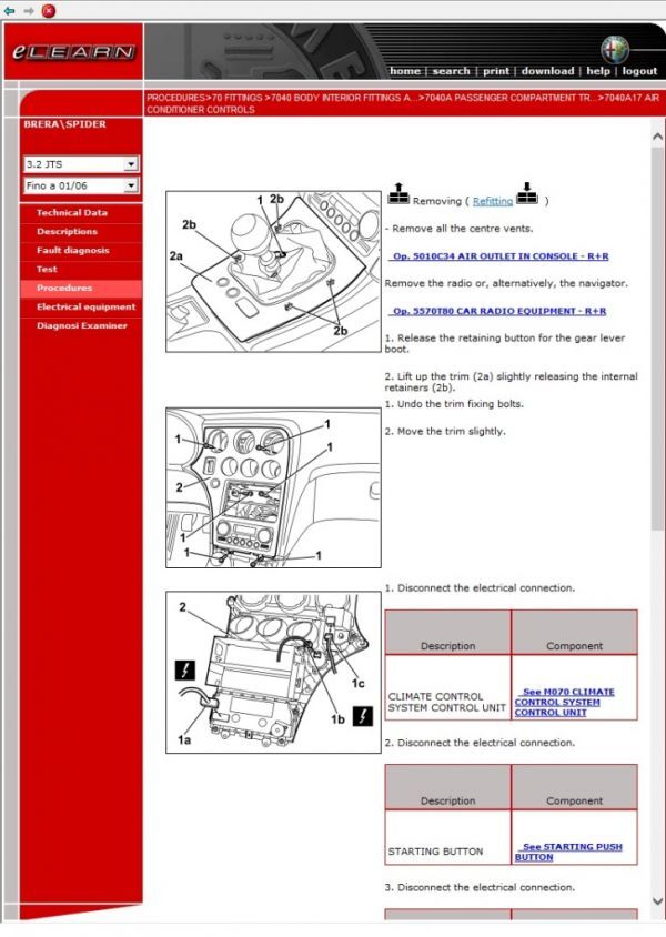 アルファロメオ ブレラBrera/スパイダーSpider 整備マニュアル Workshop Manual 電子版の画像3