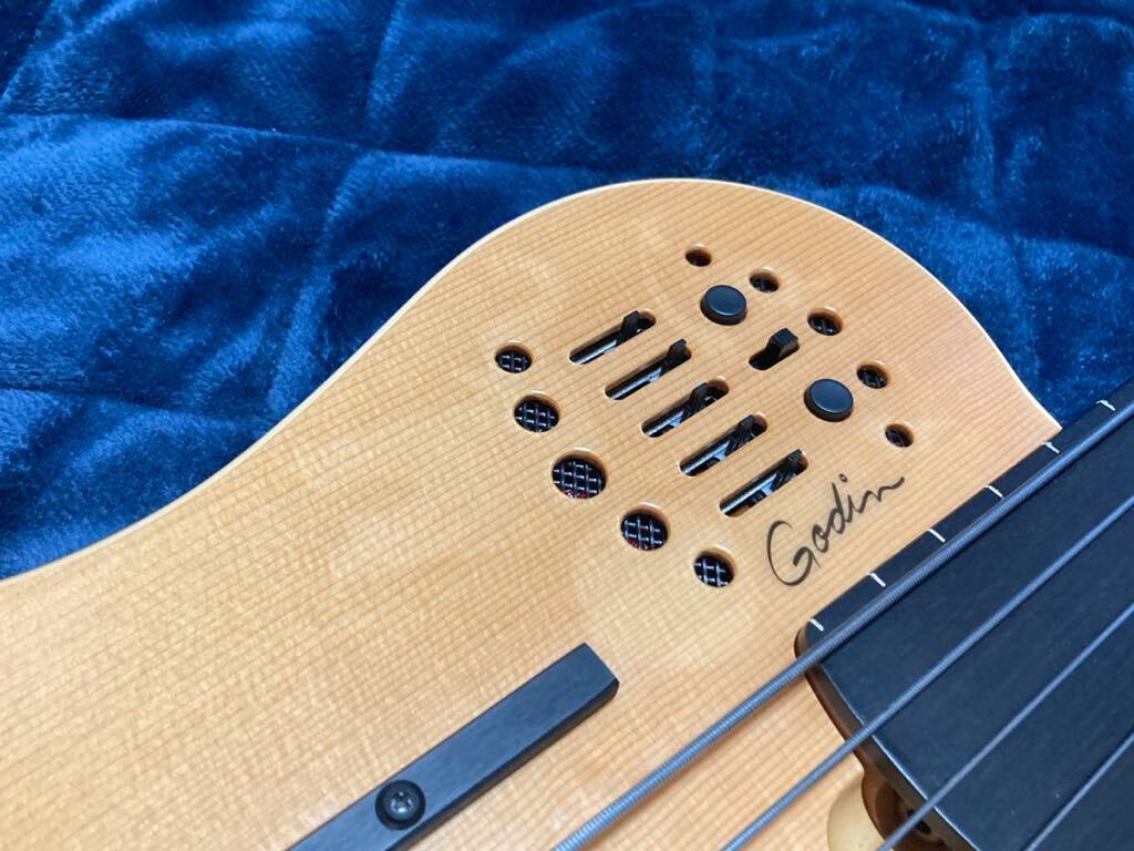 中古 Godin 5弦 アコースティック フレットレス ベース ゴダン_画像3