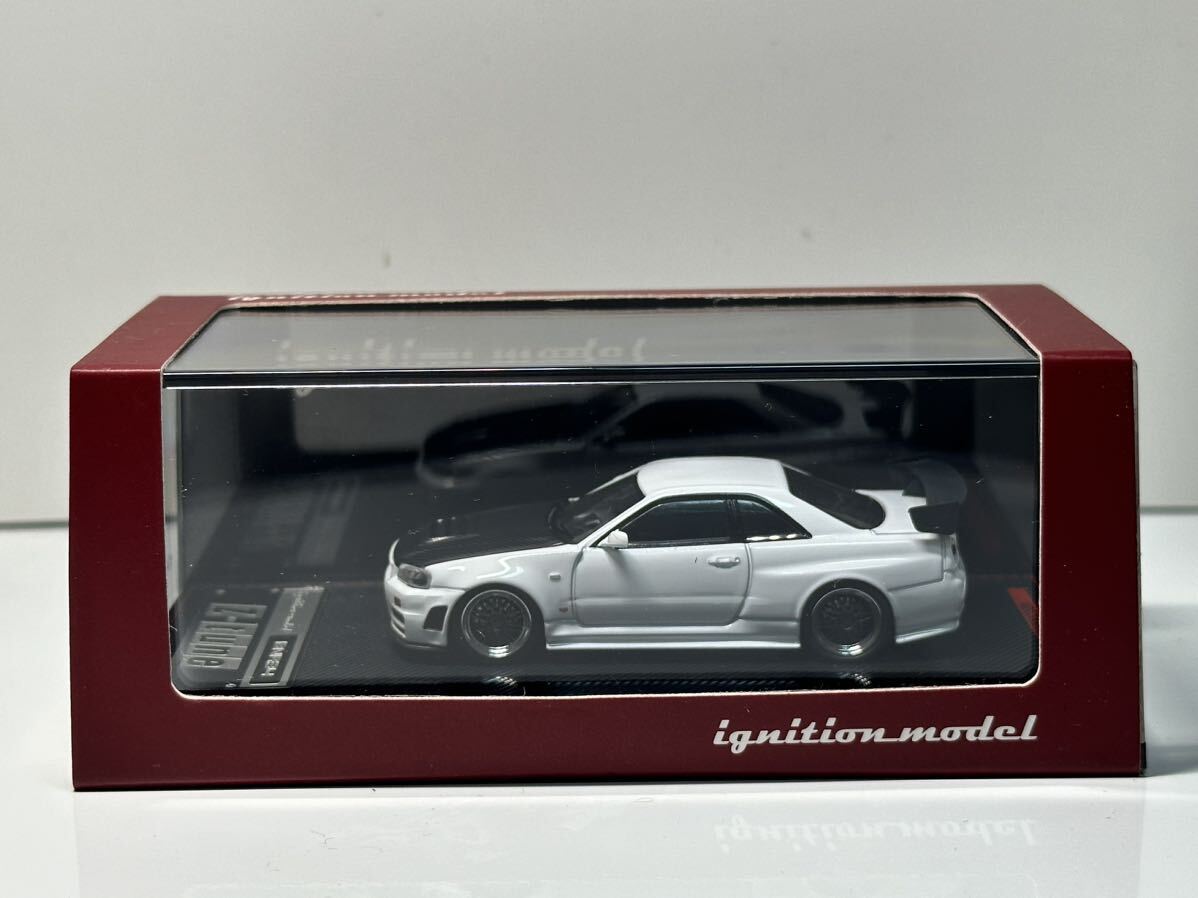 ignition model 1/64 Nissan Skyline GT-R BNR34 R34 Z-tune зажигание модель белый 