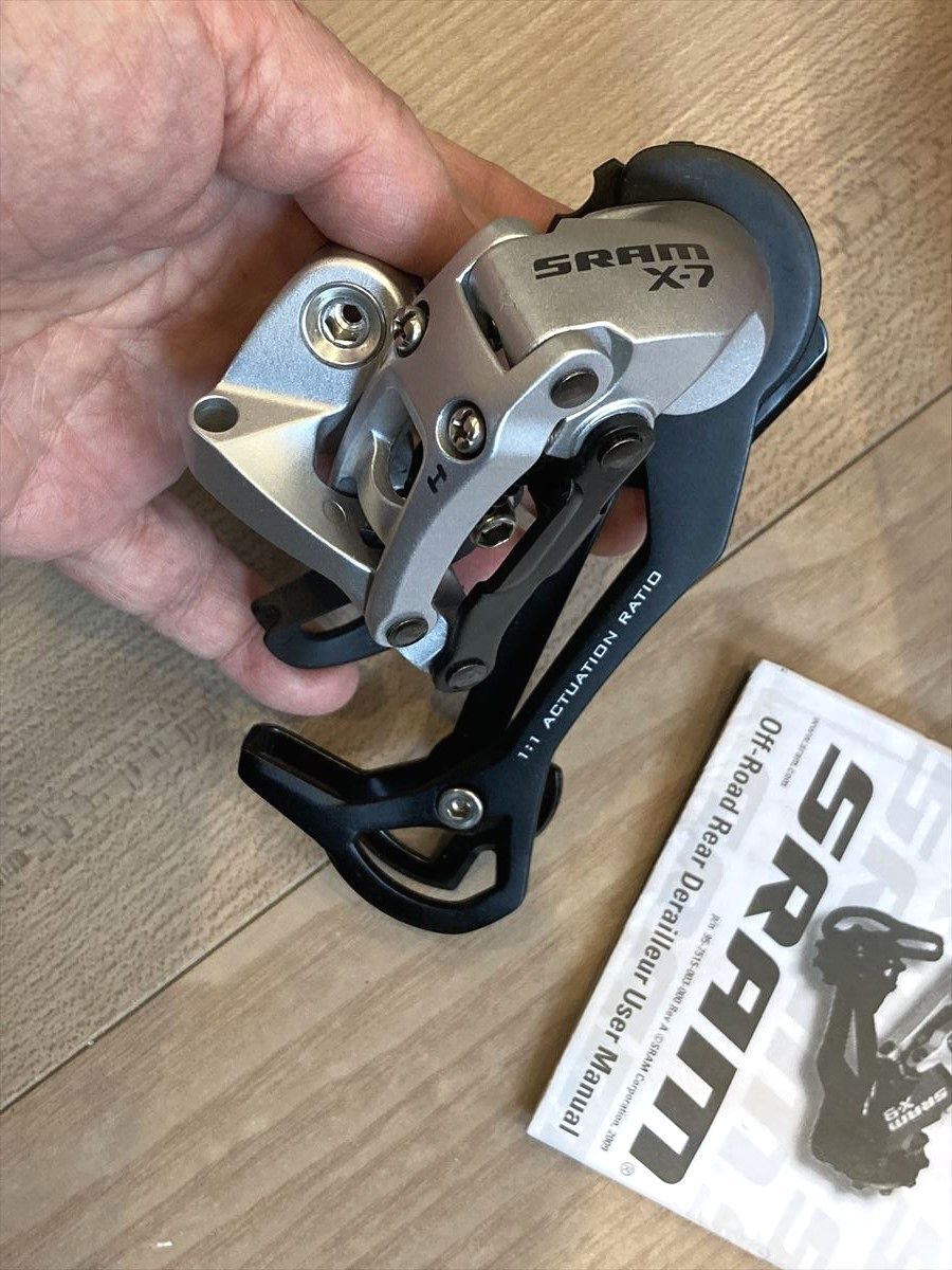 ★1点のみ 未使用 SRAM スラム X7 リアディレイラー 9速 9S ロングケージ シルバー 即決