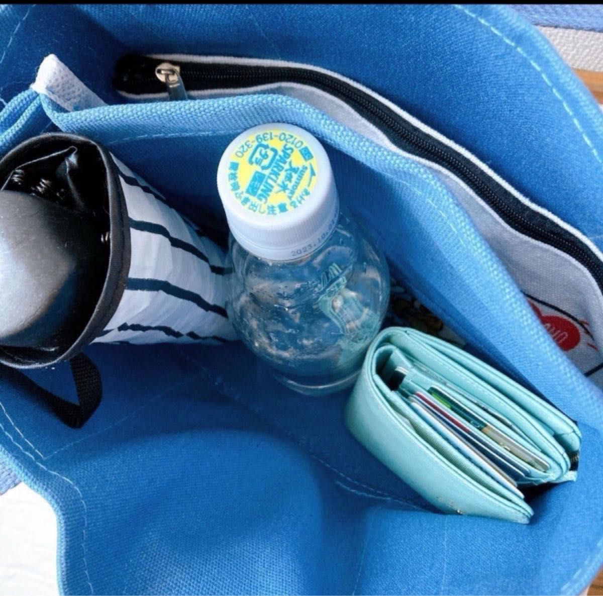 【2個セット】トートバッグ　ブルー　水色　大容量　仕事　ランチ　休憩　バッグ　カジュアル　お散歩　エコバッグ　キャンバス