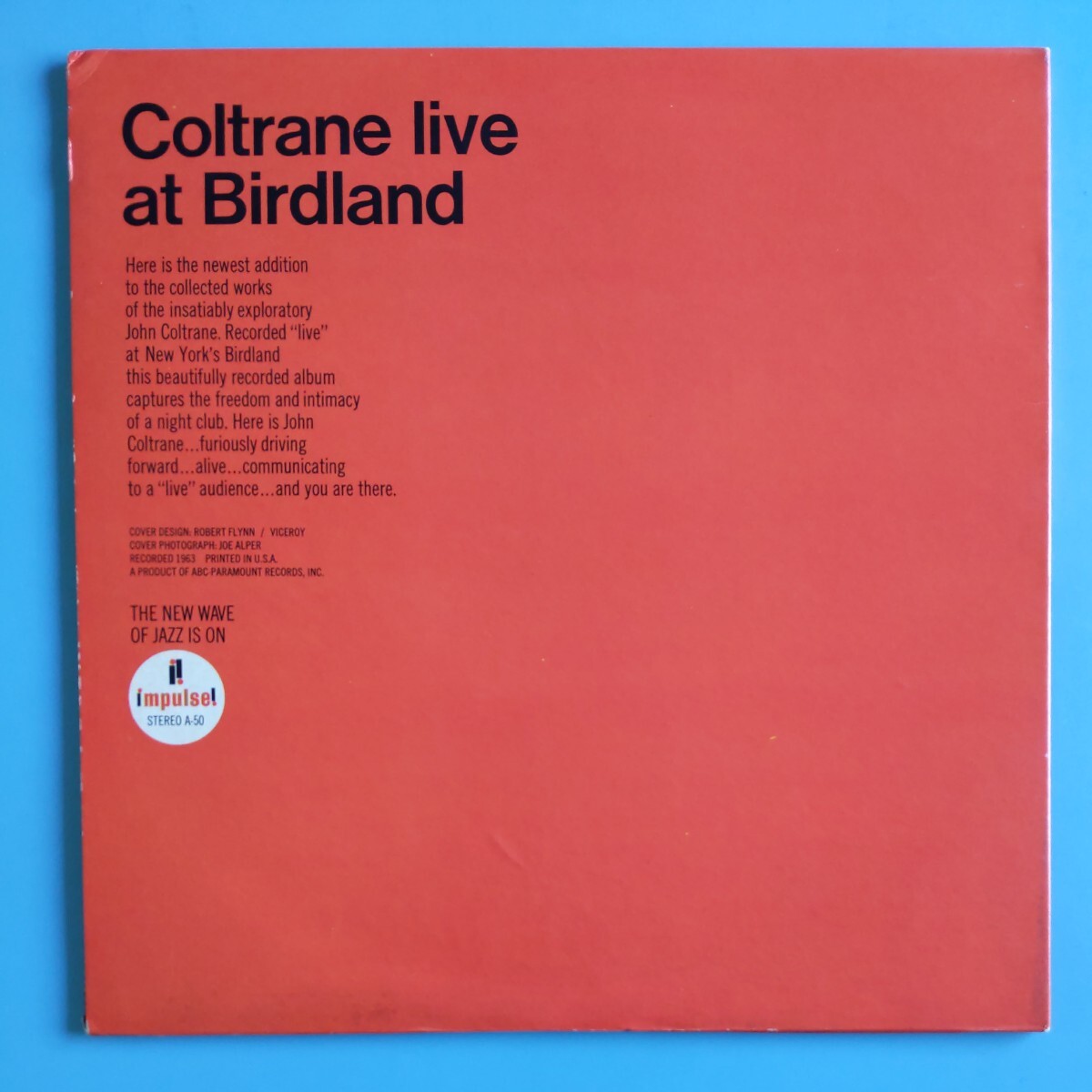 【US盤/試聴済LP】John Coltrane『Coltrane Live at Birdland』ジョン・コルトレーン★1972年AS-50 VAN GELDER刻印の画像2